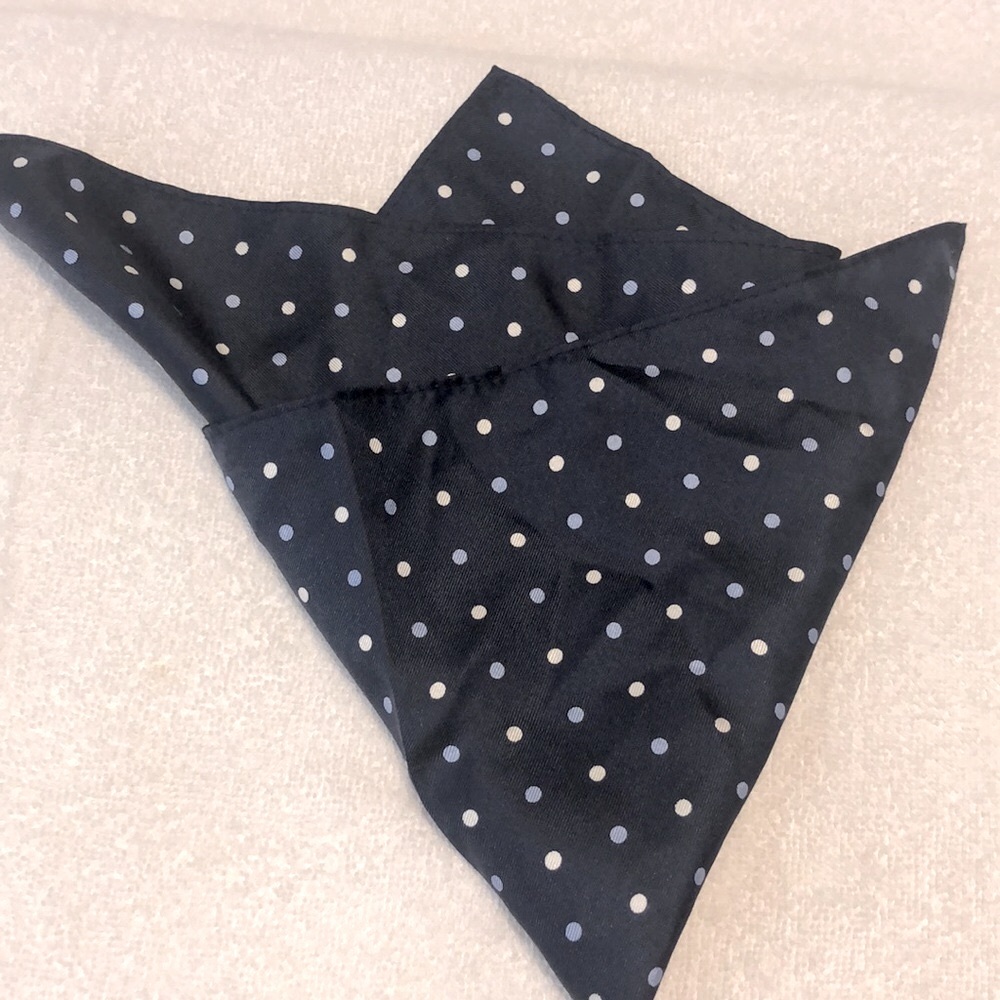 Tommy Hilfiger Pocket Square - Navy Polka dot